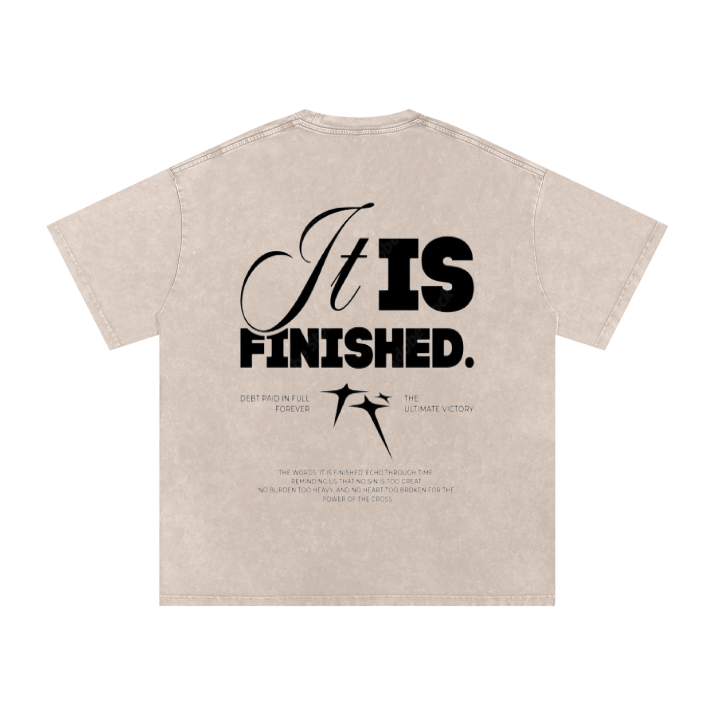 Snow Washed Oversized Cotton T-Shirt